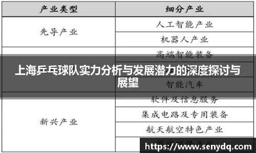 上海乒乓球队实力分析与发展潜力的深度探讨与展望